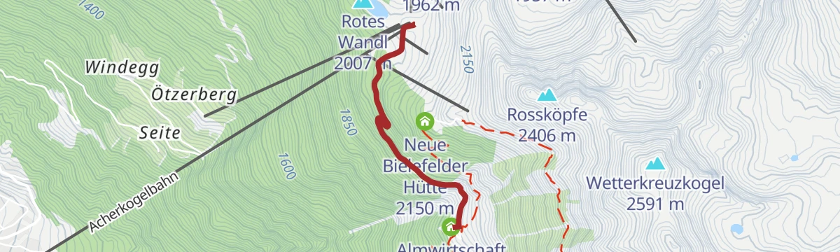 Route map: Acherberg Alm